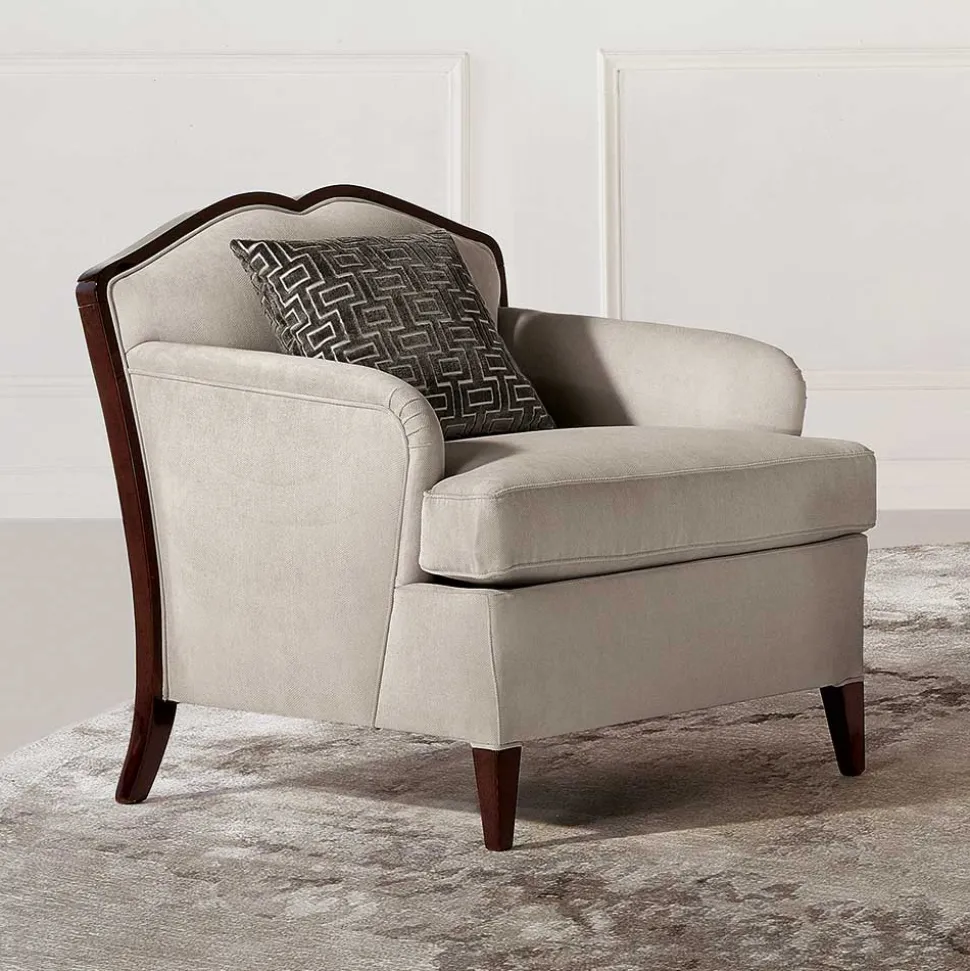 Wohnzimmer Sessel in Beige und Dunkelbraun - Freedoms