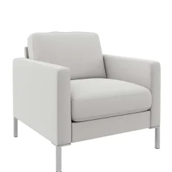 Wohnzimmer Sessel in Creme und Silber - Calaccio