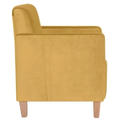 Wohnzimmer Sessel in Gelb und Buche - Salm