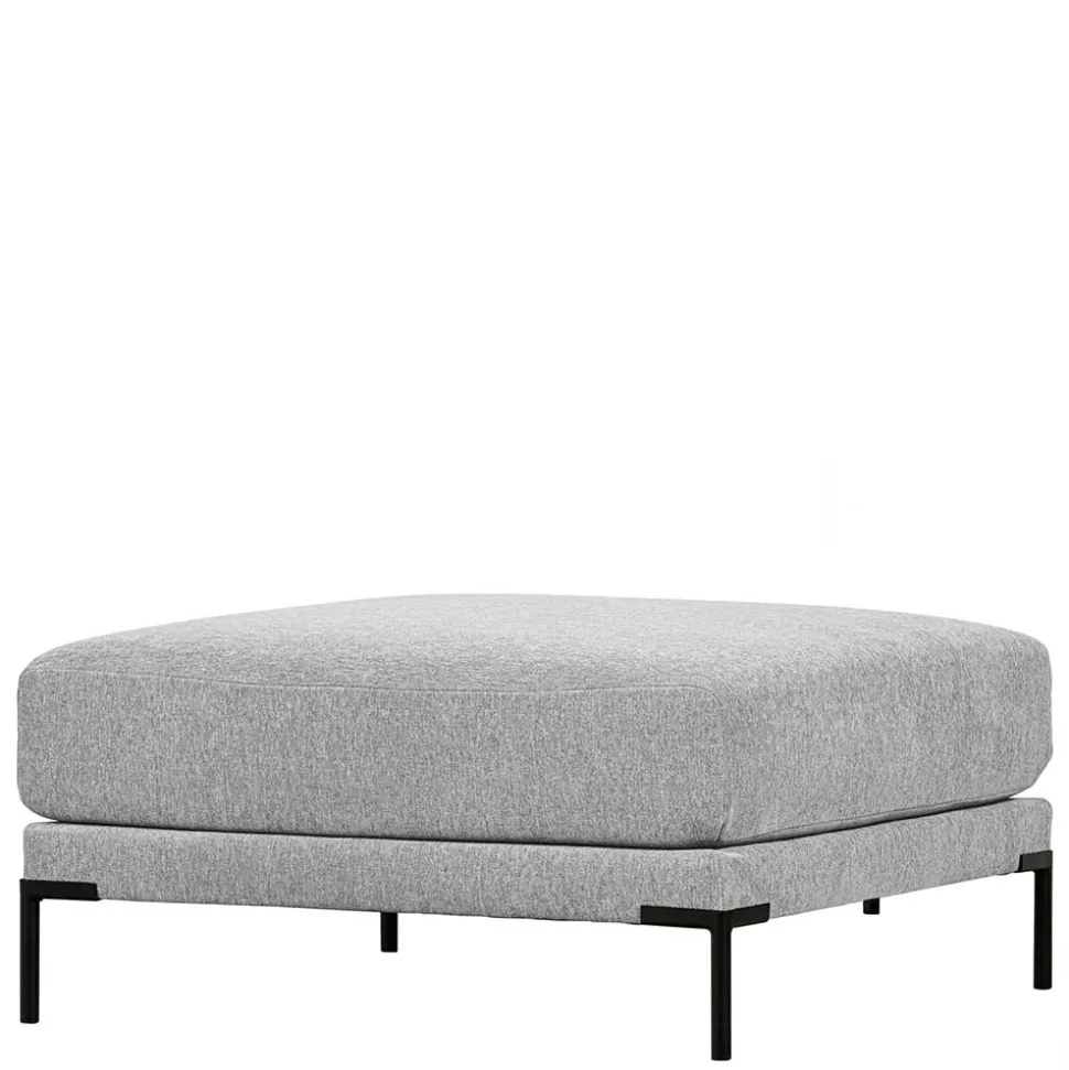 Wohnzimmer Stoffhocker in Hellgrau - Horedion