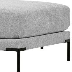 Wohnzimmer Stoffhocker in Hellgrau - Horedion