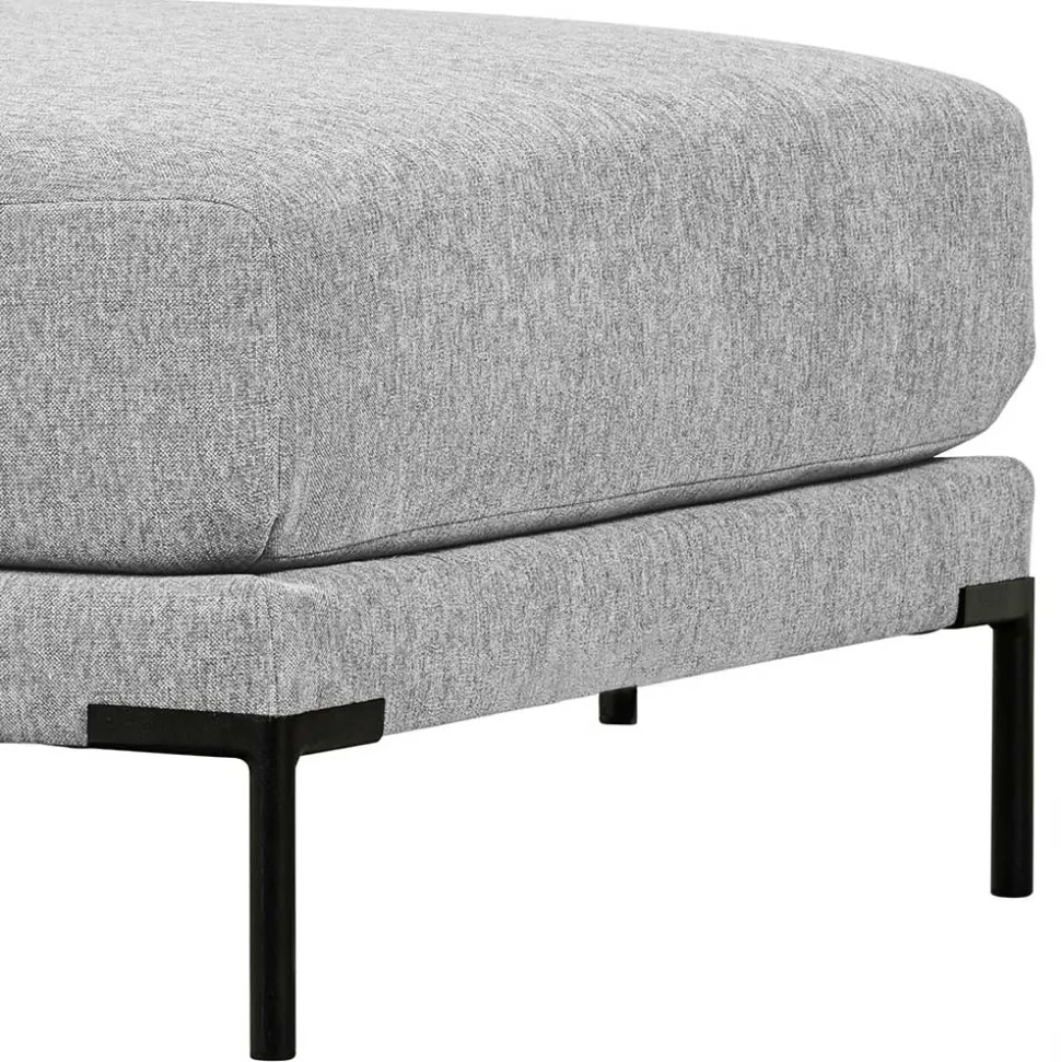 Wohnzimmer Stoffhocker in Hellgrau - Horedion