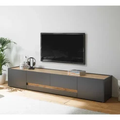 Wohnzimmer TV Anbauwand Kombi - Ahilav (dreiteilig)