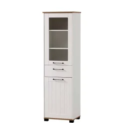 Wohnzimmer Vitrinenschrank in Weiß - Cabinda
