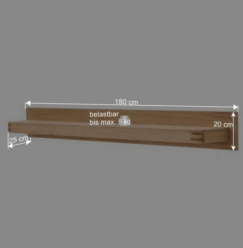 Wohnzimmer Wandboard 180 cm breit - Crupean