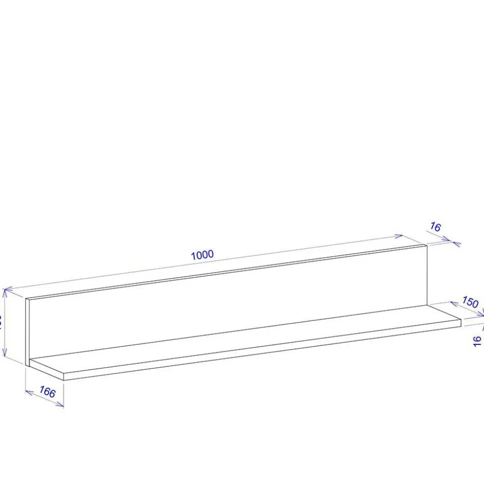 Wohnzimmer Wandboard in Weiß & Wildeiche NB - Nonessia