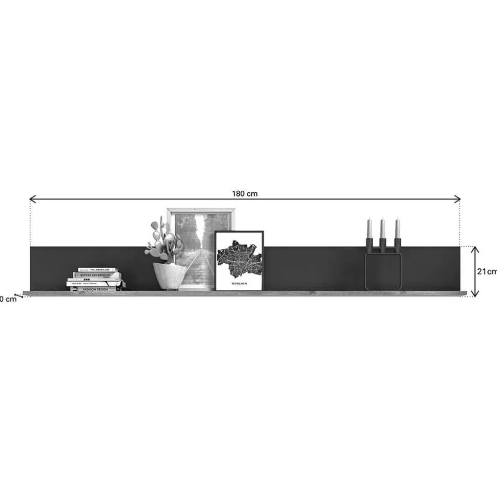 Wohnzimmer Wandboard mit 180 cm Breite - Lucios