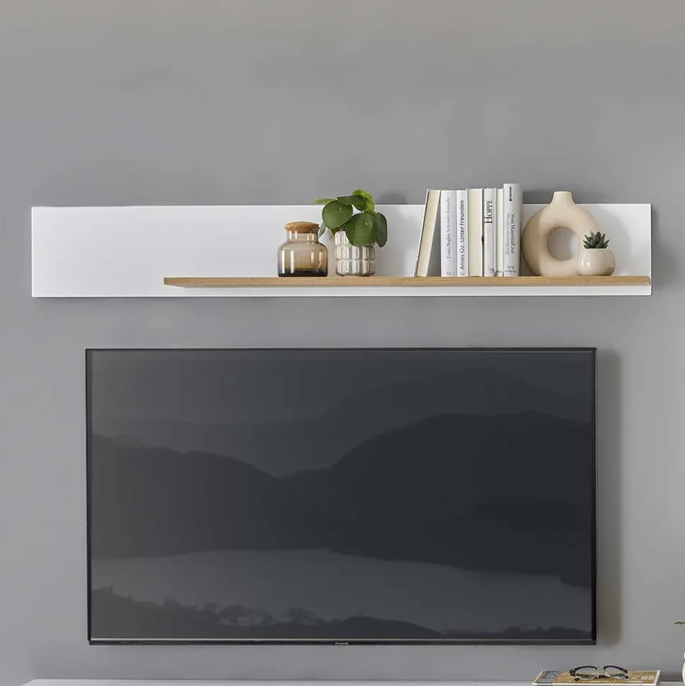 Wohnzimmer Wohnwand Set zweifarbig - Nenaloro (dreiteilig)