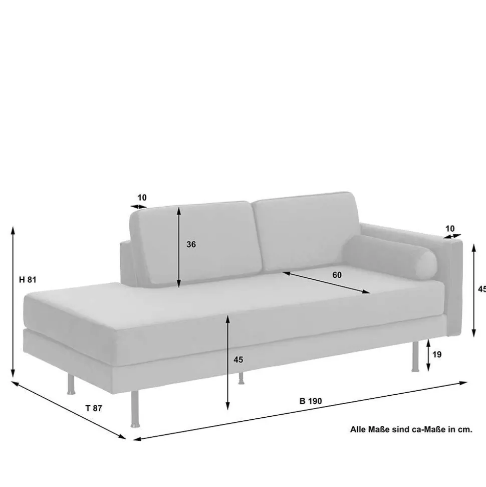 Wohnzimmercouch in Anthrazit Samtvelours - Ronin