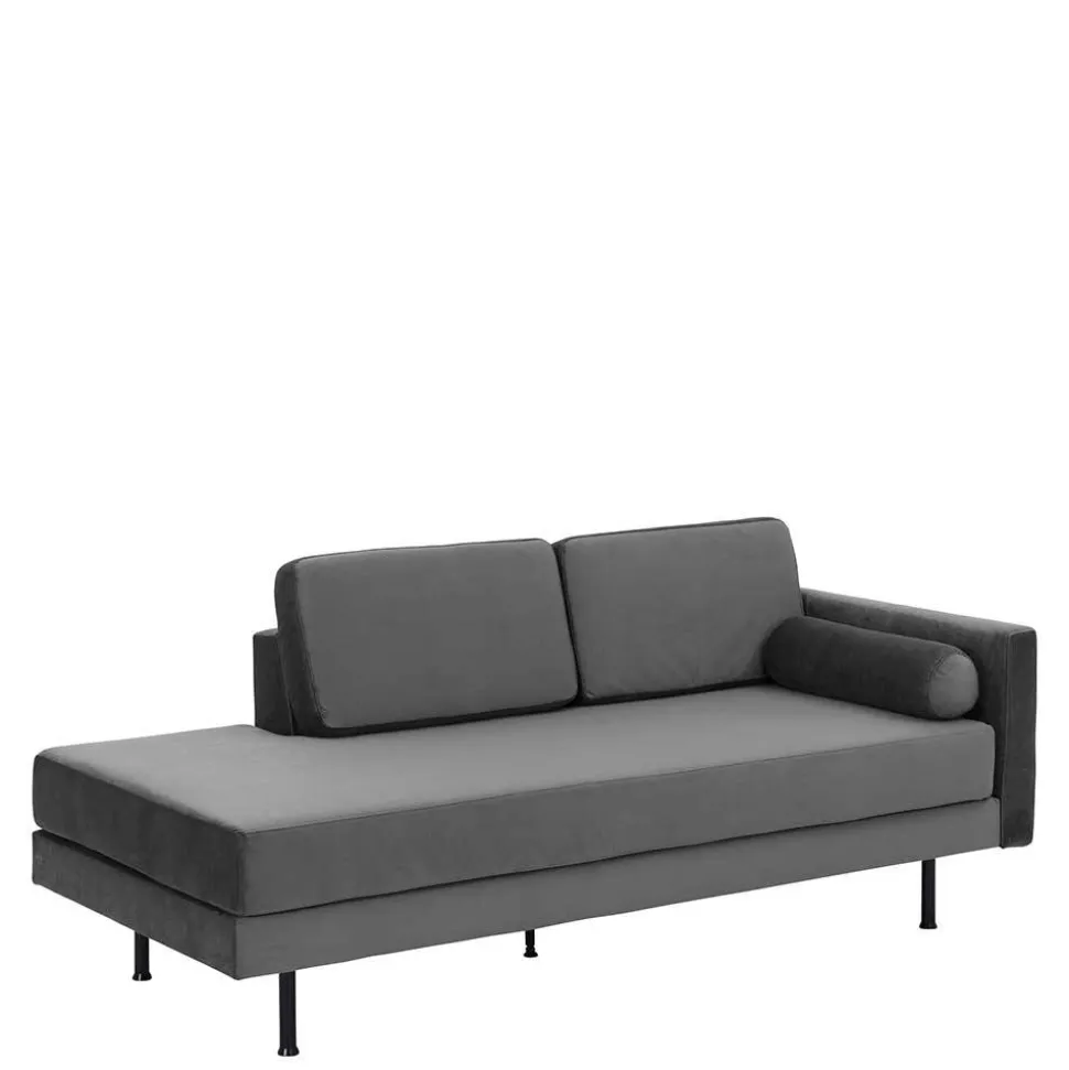 Wohnzimmercouch in Anthrazit Samtvelours - Ronin