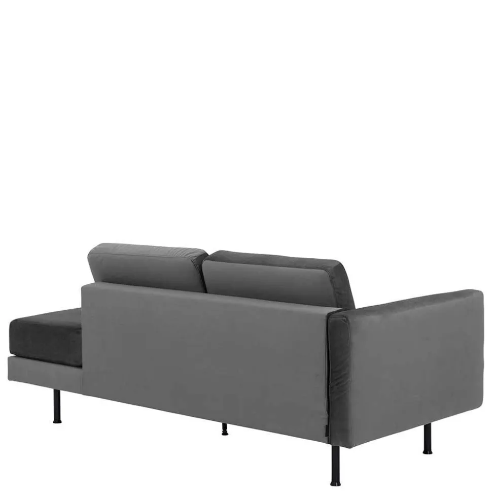Wohnzimmercouch in Anthrazit Samtvelours - Ronin
