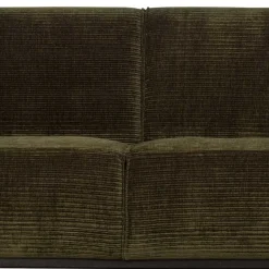 Wohnzimmercouch in Dunkelgrün Cord - Enkolu