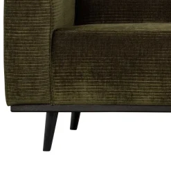 Wohnzimmercouch in Dunkelgrün Cord - Enkolu