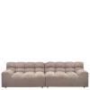 Wohnzimmercouch in Hellbraun Melange - Davio
