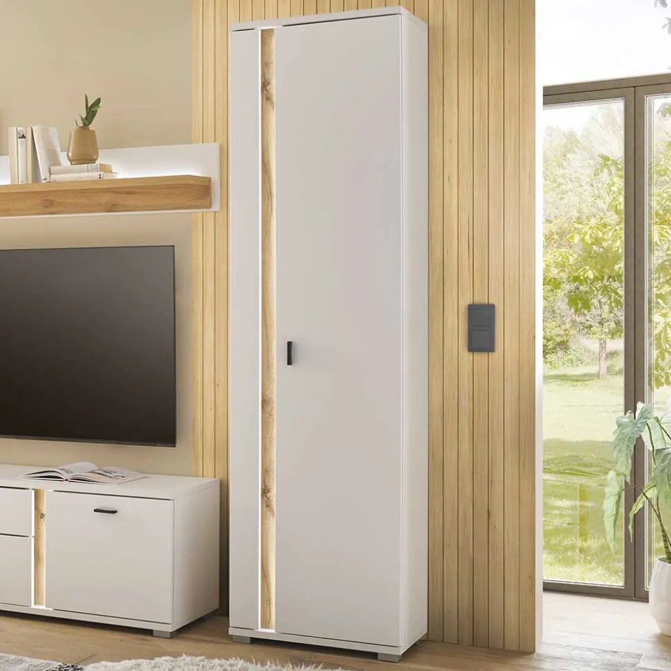 Wohnzimmer-Hochschrank mit LED Beleuchtung - Racelyn
