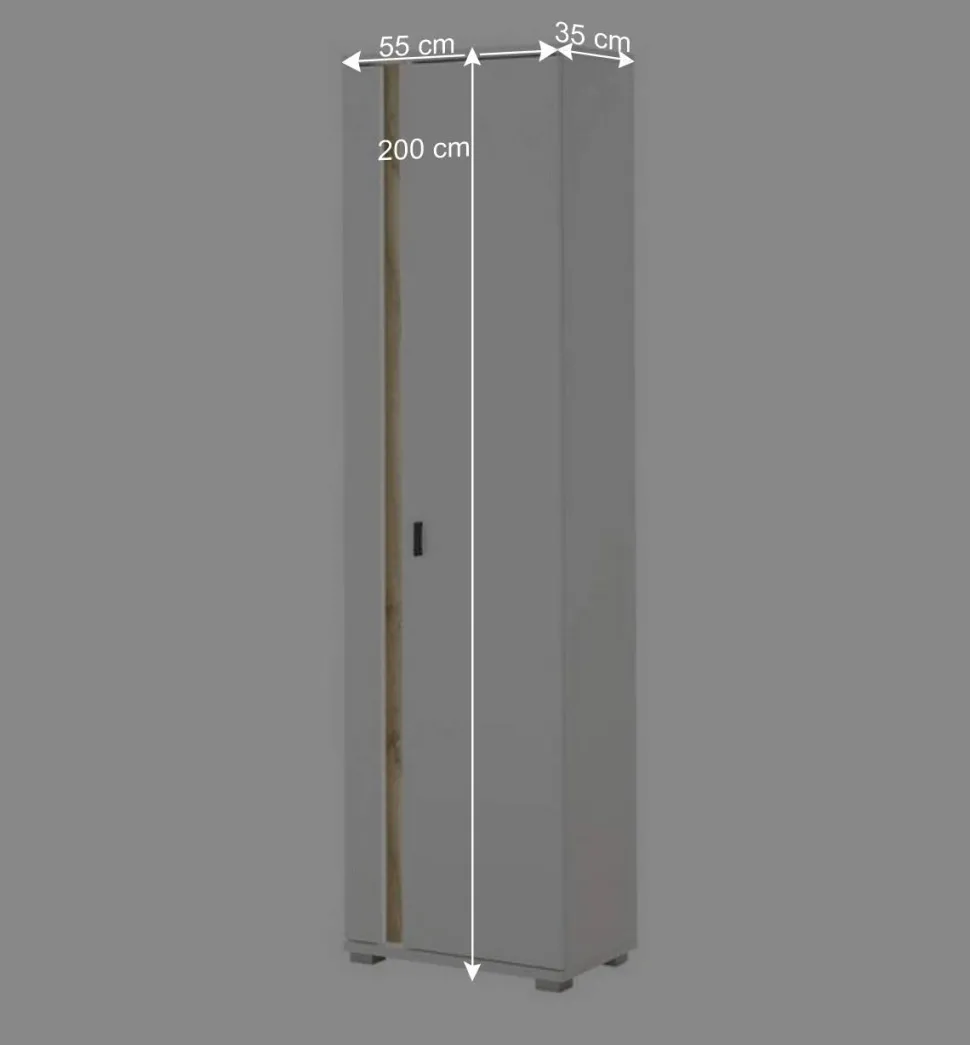 Wohnzimmer-Hochschrank mit LED Beleuchtung - Racelyn