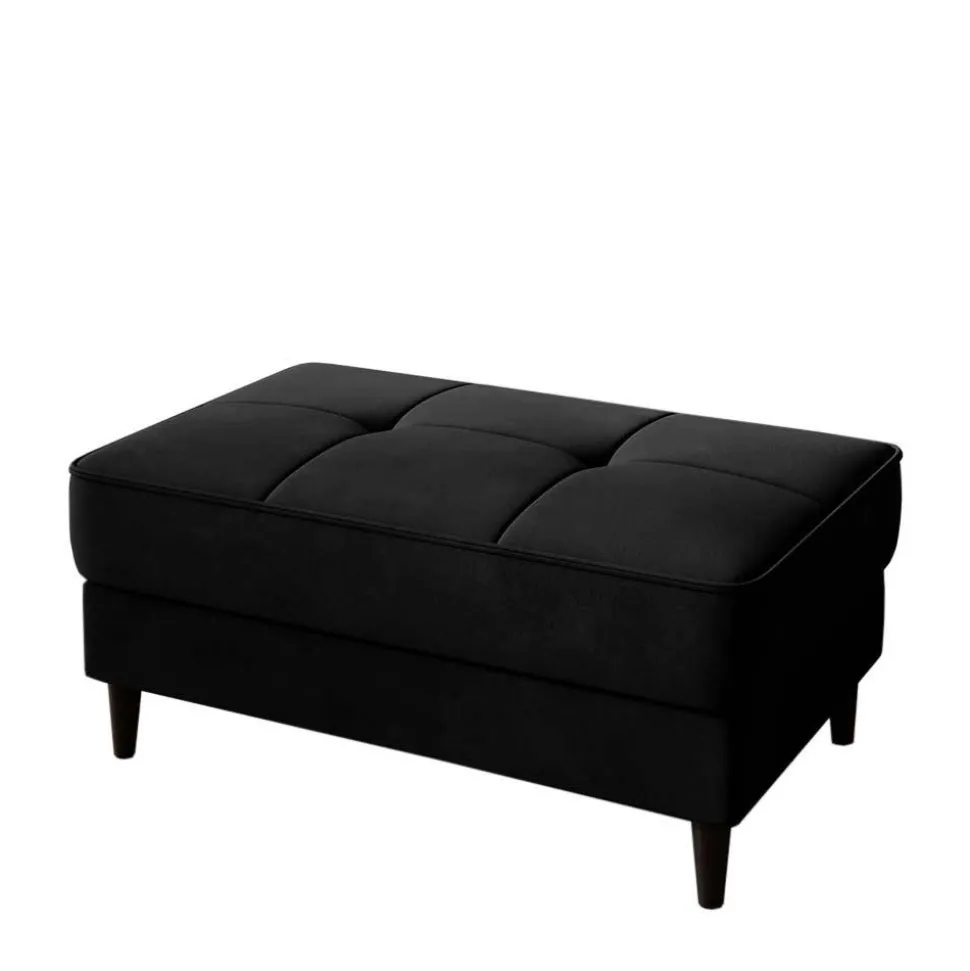 Wohnzimmerhocker mit Truhe in Schwarz - Oktay