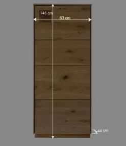 Wohnzimmerschrank aus Wildeiche massiv - Millena