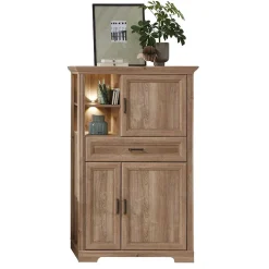 Wohnzimmerschrank in Eiche Optik mit LED - Barack