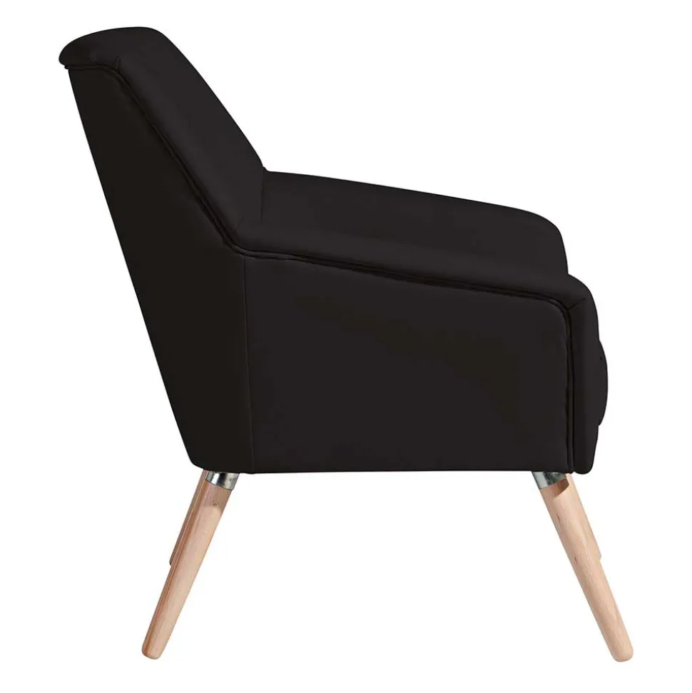 Wohnzimmersessel in Schwarz Kunstleder - Ciabeta