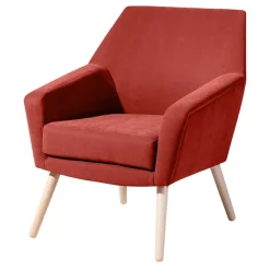 Wohnzimmersessel in Terracotta Velours - Emjada