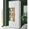 Wohnzimmer-Vitrinenschrank zweifarbig - Nenaloro