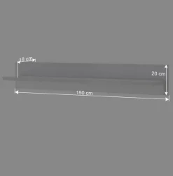 Wohnzimmerwand Möbelset mit LED Licht - Tirol (vierteilig)