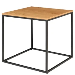 45x45 Beistelltisch in Eiche & Schwarz - Mercadeo