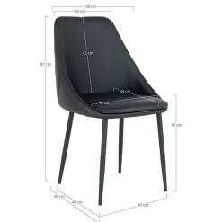 140x95 Esstisch & Polsterstühle - Georgetta (fünfteilig)