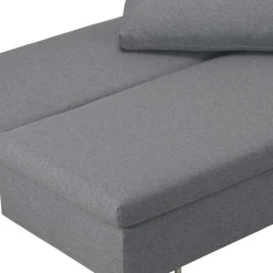 150x200 Schlafcouch mit Bettkasten in Hellgrau Batista mit Kaltschaum
