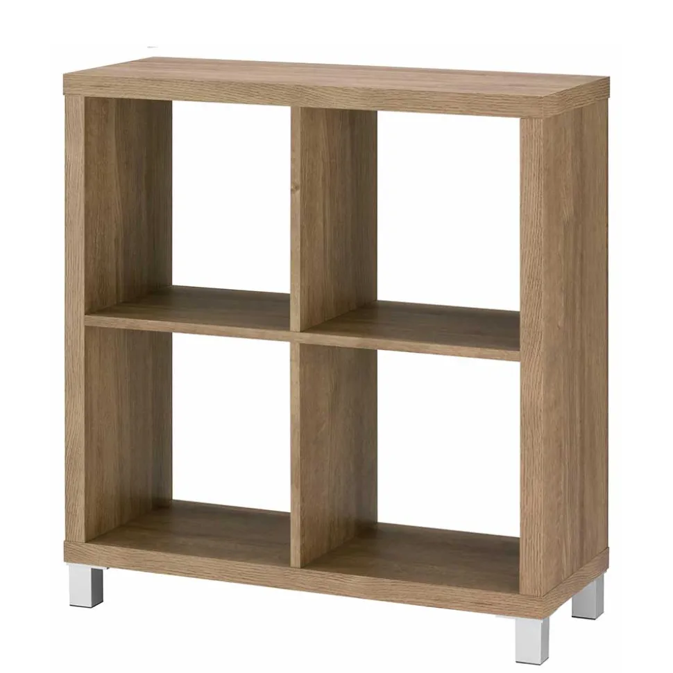 76x83x29 4 Fächer Regal in Eiche Dekor - Suad