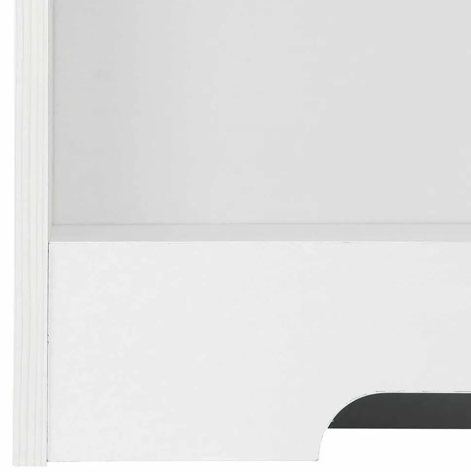 75x115x30 3 Fächer Regal in Weiß & Eiche - Akedra