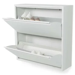 75x78x23 2 Klappen Schuhschrank für die Wandmontage - Kermita
