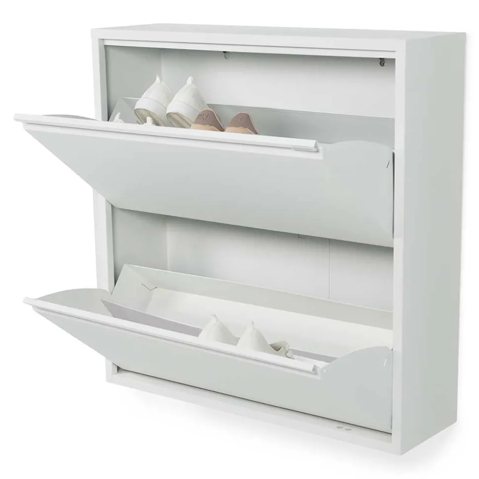 75x78x23 2 Klappen Schuhschrank für die Wandmontage - Kermita