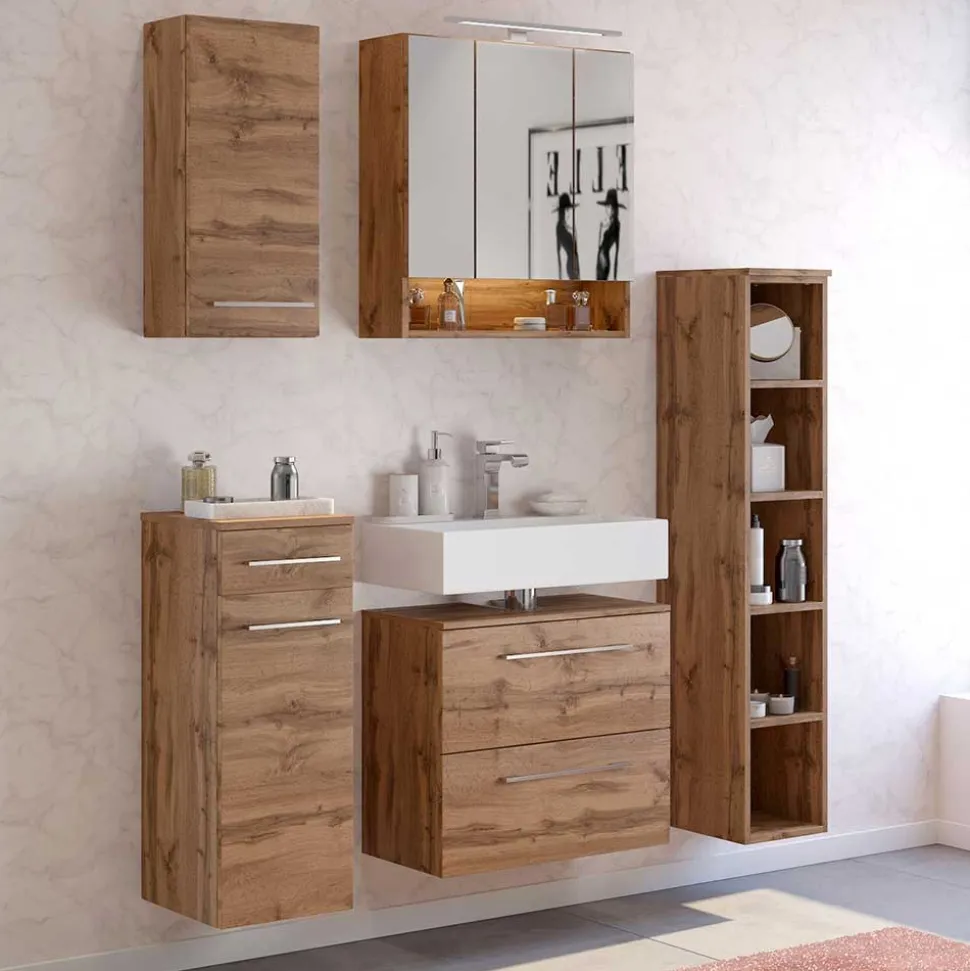 30x64x20 Bad Hängeschrank mit Metallgriff - Lemnas