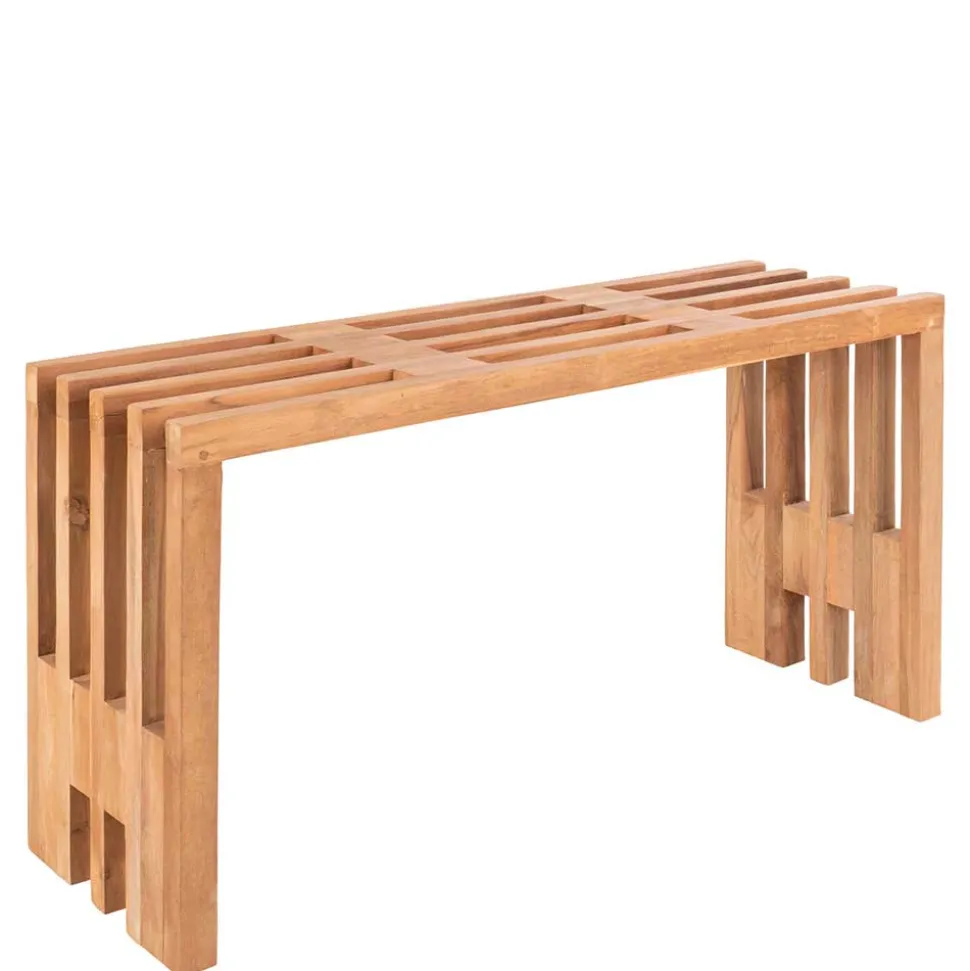 90x49x30 cm Design Sitzbank aus Teak Massivholz - Lakosion