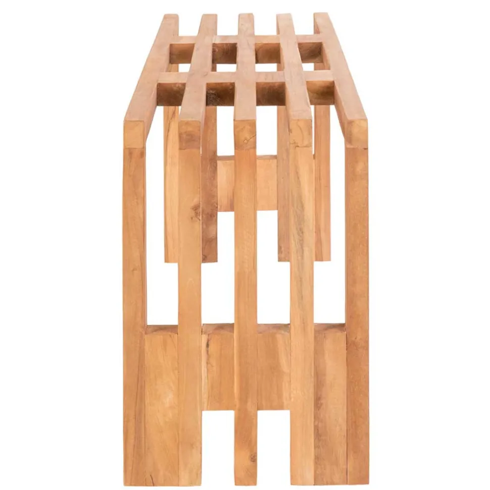 90x49x30 cm Design Sitzbank aus Teak Massivholz - Lakosion