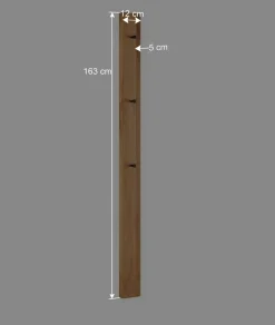 12x163x5 cm Garderobenpaneel aus Asteiche Massivholz - Sotunes
