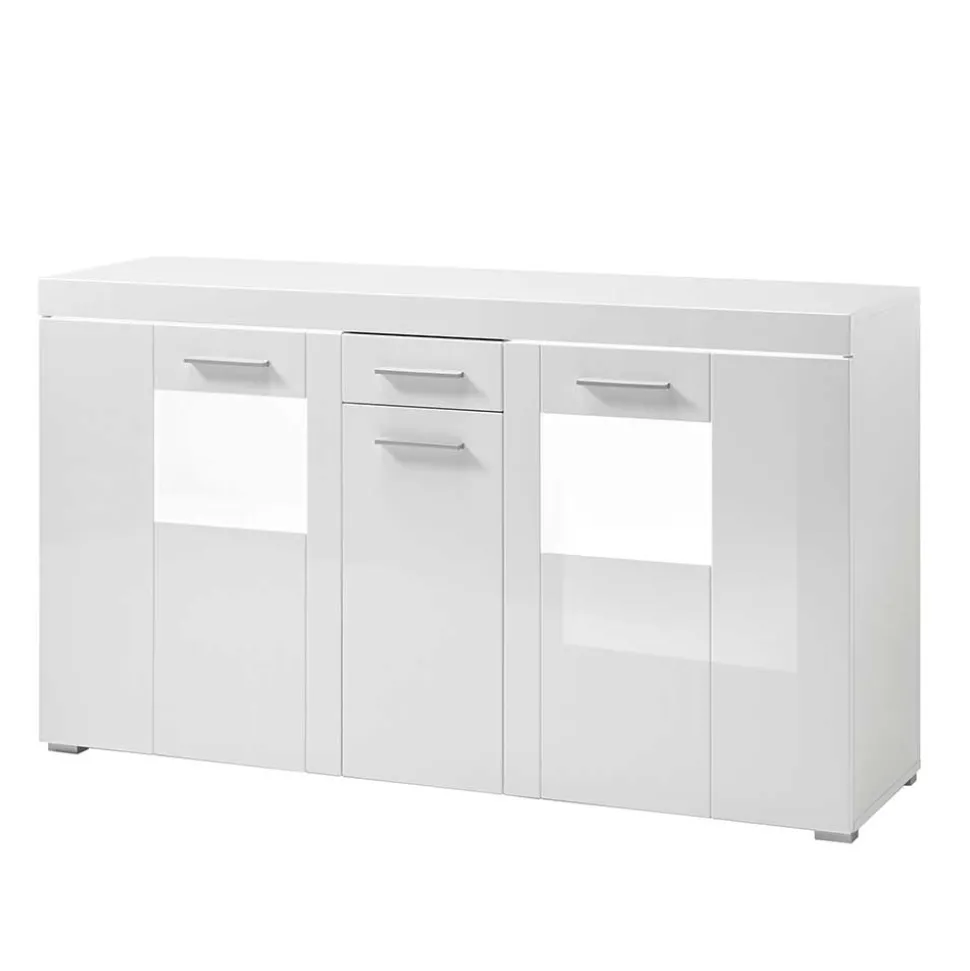 144x82x40 cm Hochglanz Sideboard in Weiß - Timmona