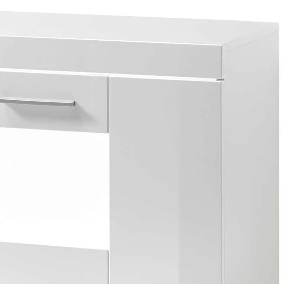 144x82x40 cm Hochglanz Sideboard in Weiß - Timmona