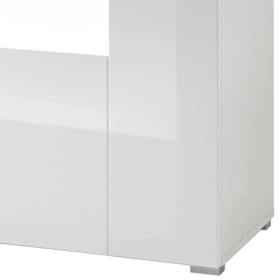 144x82x40 cm Hochglanz Sideboard in Weiß - Timmona