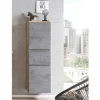 130x40x35 cm Midi Badschrank in Beton & Wildeiche - Mia