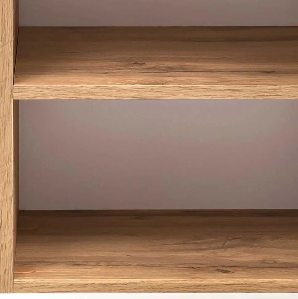 130x40x35 cm Midi Badschrank in Beton & Wildeiche - Mia