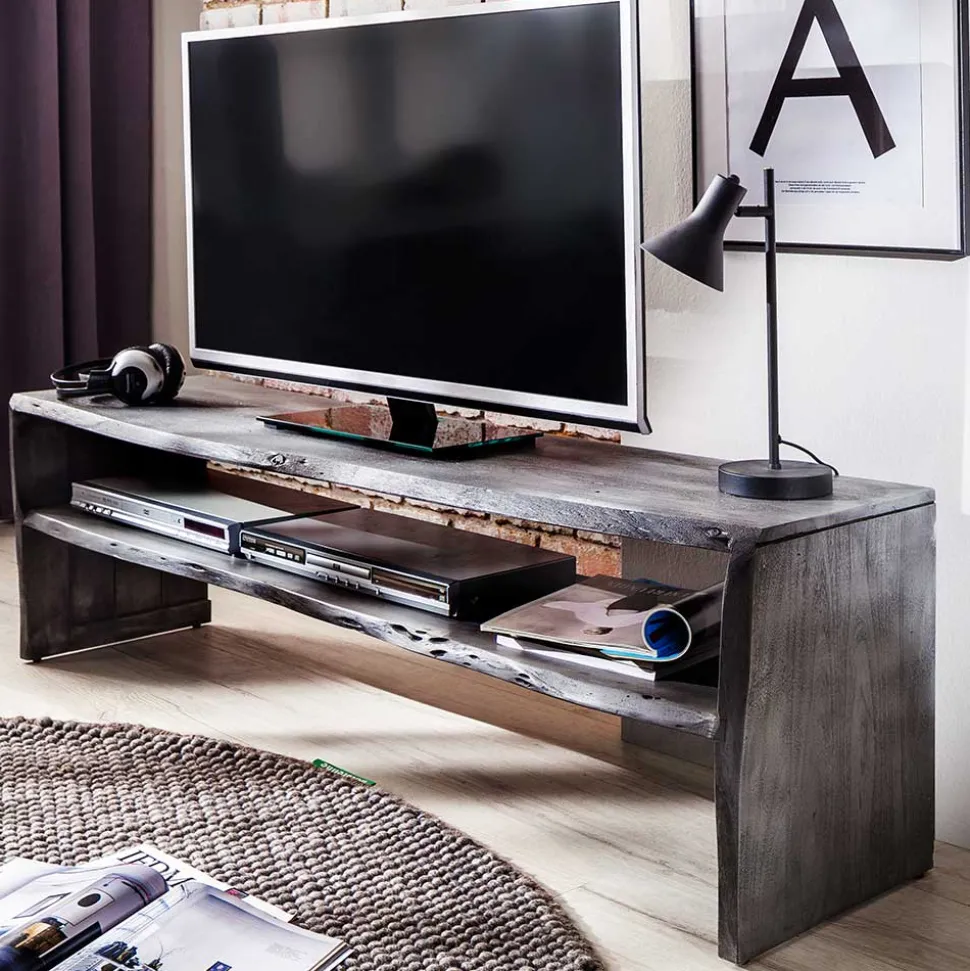 145x45x40 cm Tisch für Fernseher in Grau - Rikers