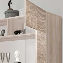 121x166x42 cm Vitrine mit Muster Print Front - Bielvas
