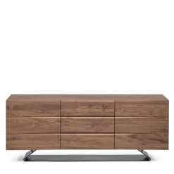 180x70x45 Design Kommode aus Nussbaum Holz - Dexter