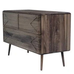 120x78x40 Design Kommode aus Nussbaum - Rivossa