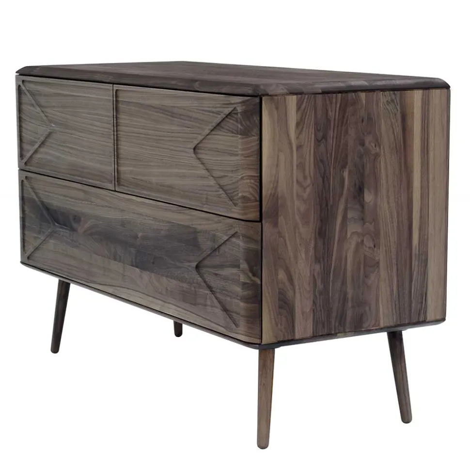 120x78x40 Design Kommode aus Nussbaum - Rivossa