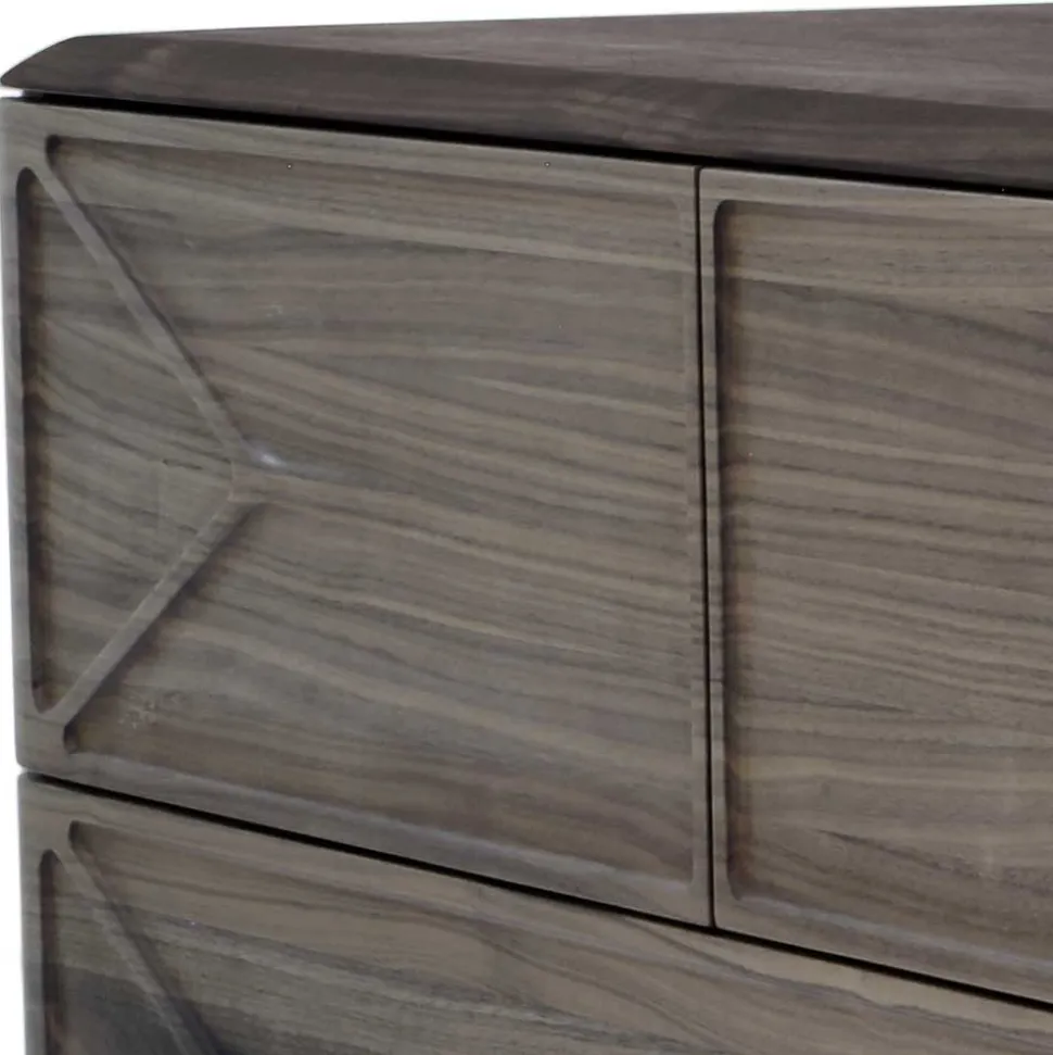 120x78x40 Design Kommode aus Nussbaum - Rivossa