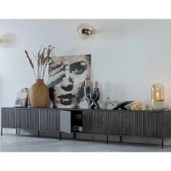 150x56x44 Design Lowboard in Esche Dunkel - Eyes